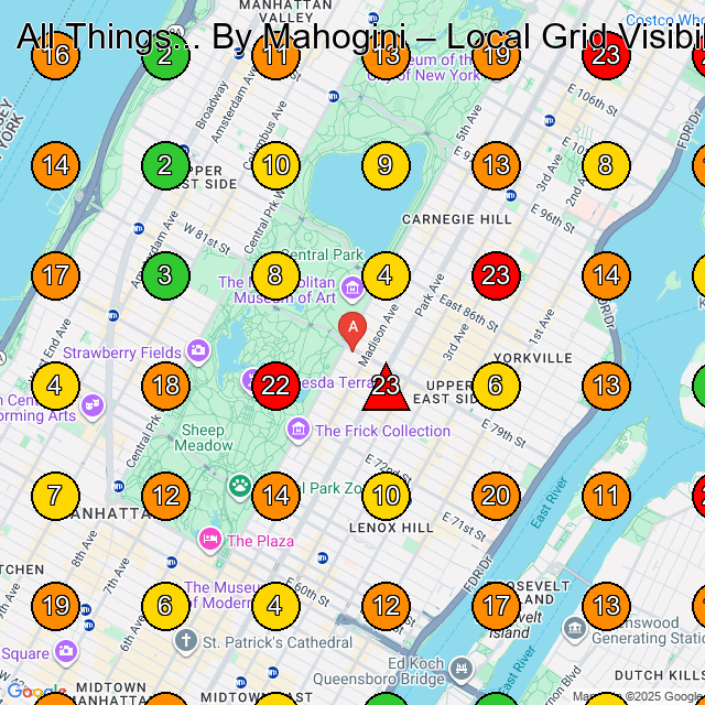 All Things... By Mahogini Jewelry Store GeoGrid ranking map for None